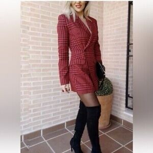 ZARA Houndstooth Jumpsuit